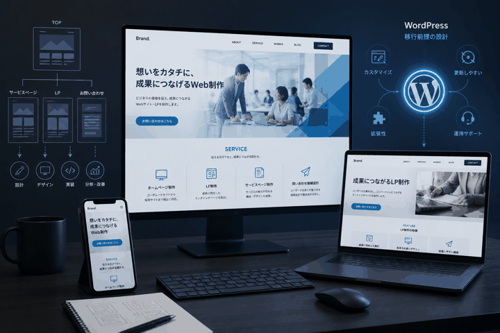 WordPress移行前提のWeb制作イメージ